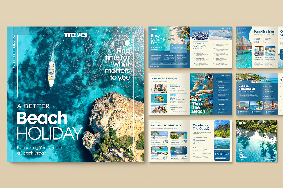 Square Travel Agency Brochure, a Brochure Template by BrandPacks (Photo 1 of 4)