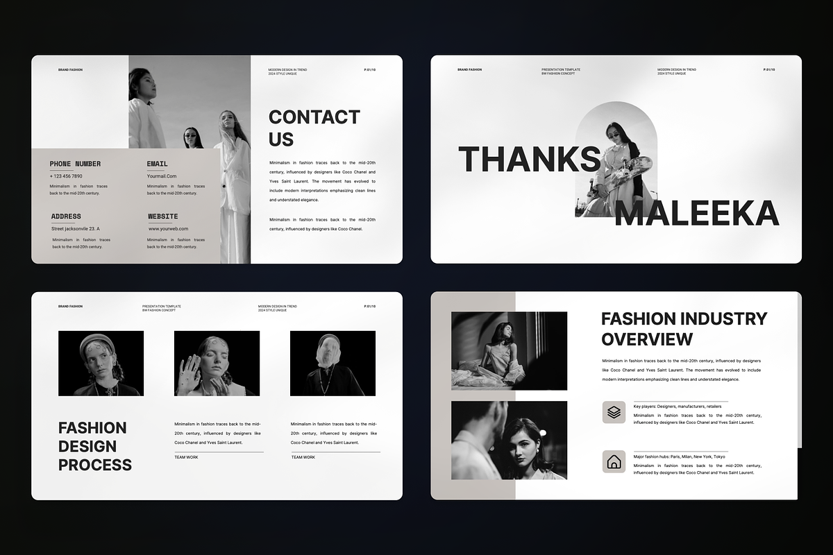 Black & White Fashion Keynote, a Presentation Template by SquidPixey (Photo 4 of 7)