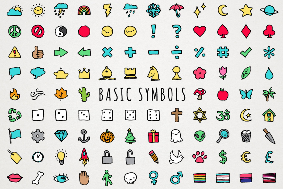 Basic Symbols Icons Clipart Set, an Emoji Icon by Lemonade Pixel