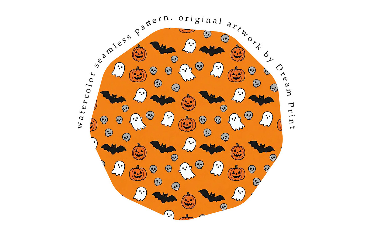 Spooky Halloween Seamless Pattern, a Texture Illustration by DreamPrint404 (Photo 3 of 3)