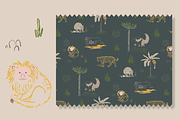 Jungle Animals Seamless Pattern, a Pattern Graphic by Lady Bruniere Design (Thumbnail 5 of 8)