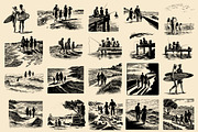 Vintage Coastal Travel Illustrations, an Object Illustration by Nocturnal Wolf (Thumbnail 6 of 27)
