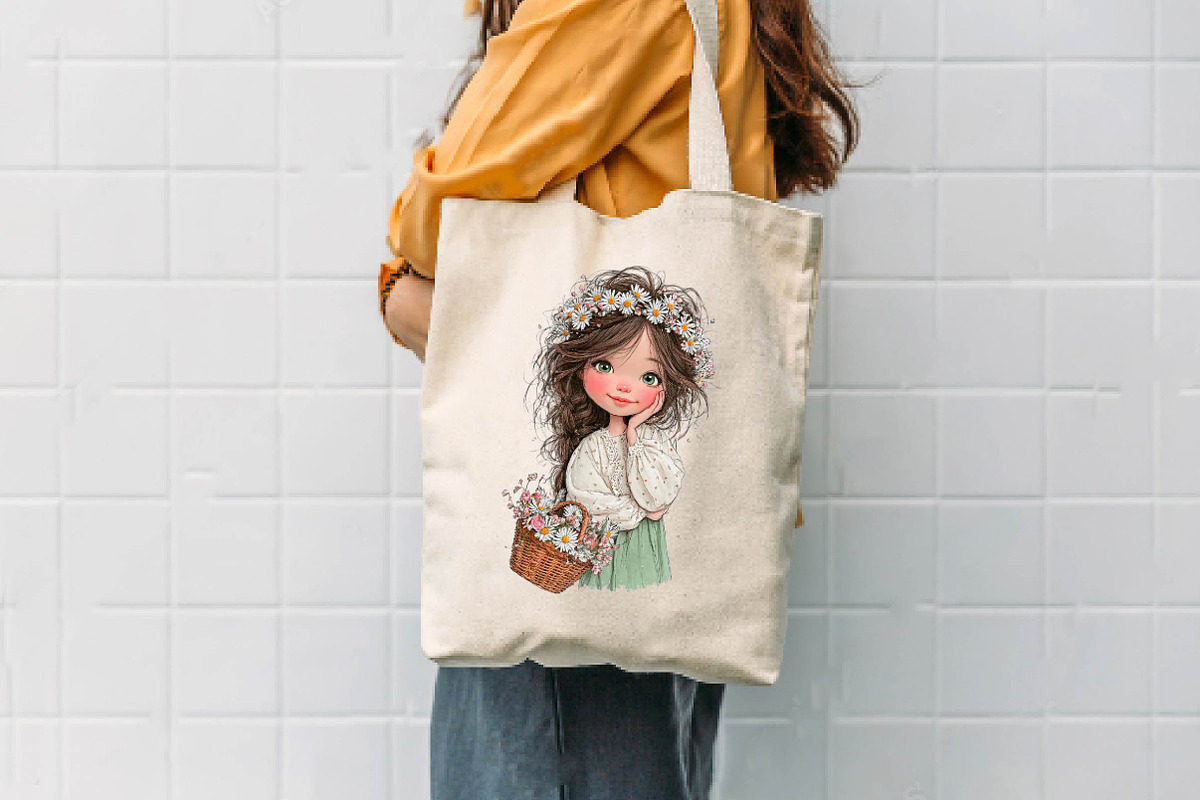 Whimsical Daisy Flower Girls, a Seasonal Illustration by CreationArt (Photo 7 of 7)