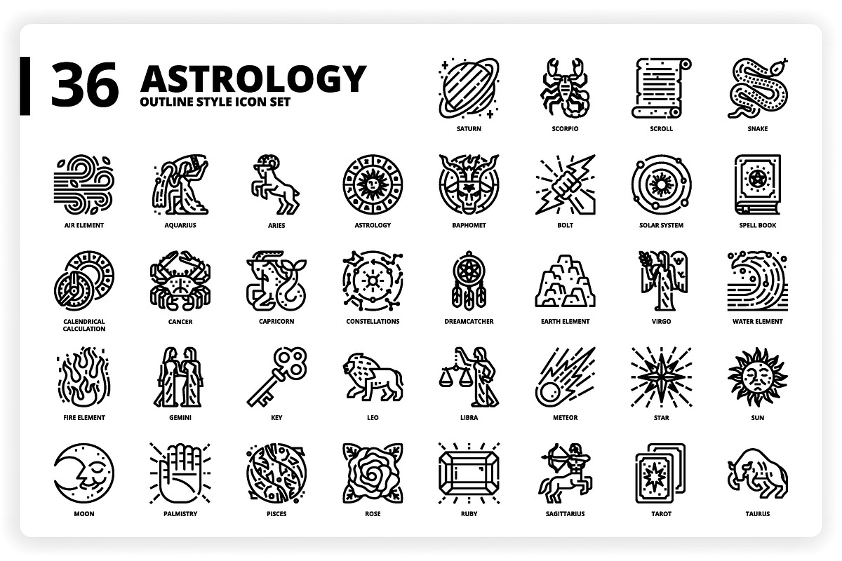 3,600 Icons x3 Styles, an Outline Icon by monkik (Photo 25 of 299)