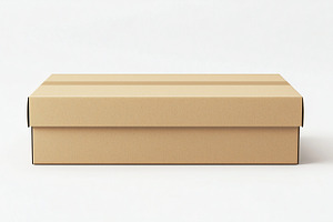 Cardboard box mockup isolated, a Background Photo by MistyDay