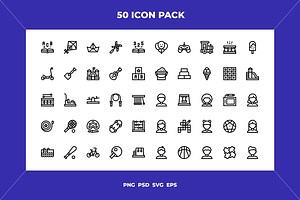Kids activities icons, an Icon by Wencory
