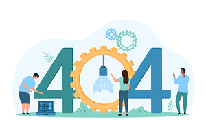 Error page not found, a Technology Illustration by Flashvector