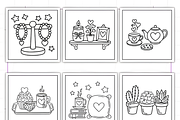 Cozy Girly Coloring Pages Bold and E, a Decorative Illustration by Ink Gallery (Thumbnail 9 of 9)