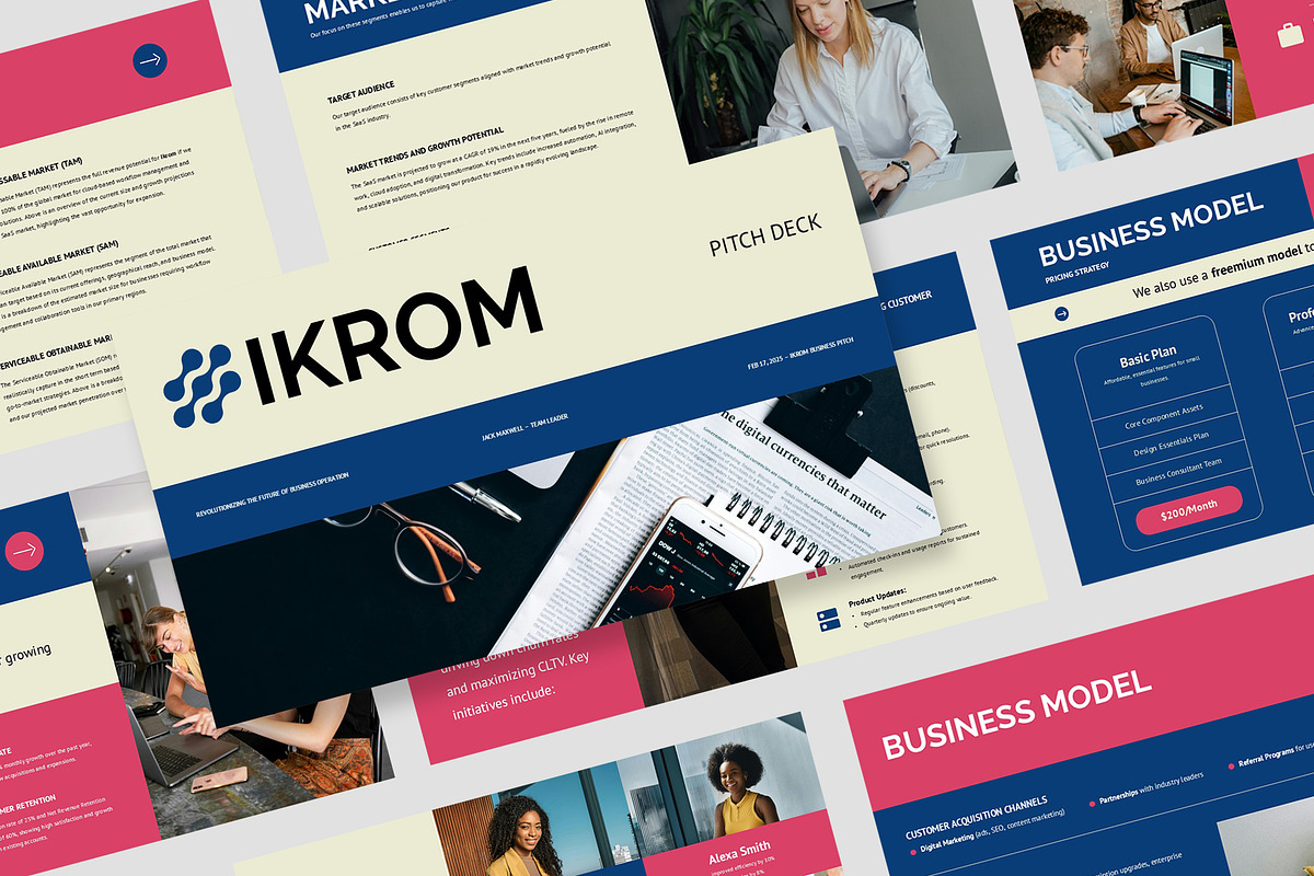 Ikrom : Saas Pitch Keynote, a Presentation Template by Punkl Camp (Photo 1 of 11)