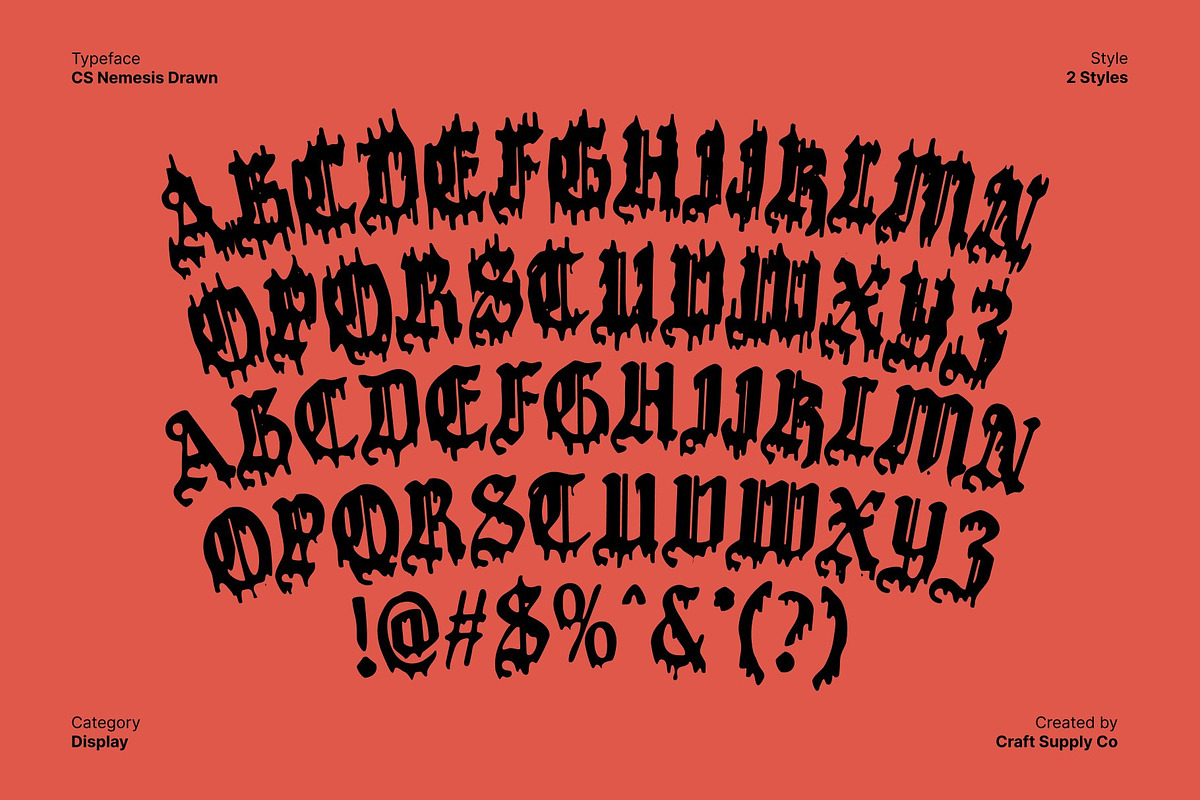 CS Nemesis Drawn, a Blackletter Font by Craft Supply Co. (Photo 8 of 8)