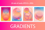 Gradients. 20 Sets of Colorful Cards, a Card Template by Svetlana Kononova (Thumbnail 4 of 5)