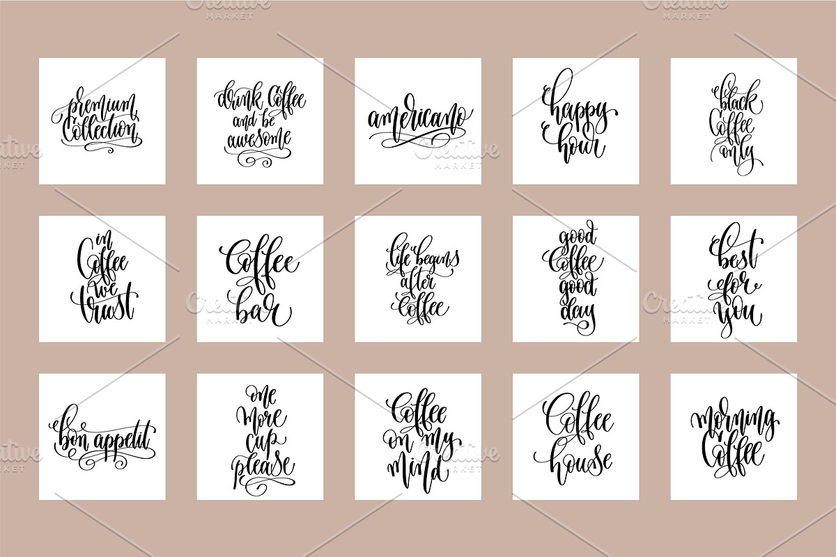 SET OF 100 COFFEE POSTERS, a Card Template by karakotsya (Photo 5 of 8)
