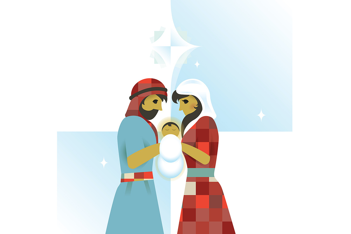 Christmas Nativity Family, a Person Illustration by Sync Design Soultions
