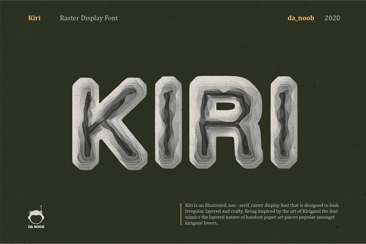 Kiri - Raster display font