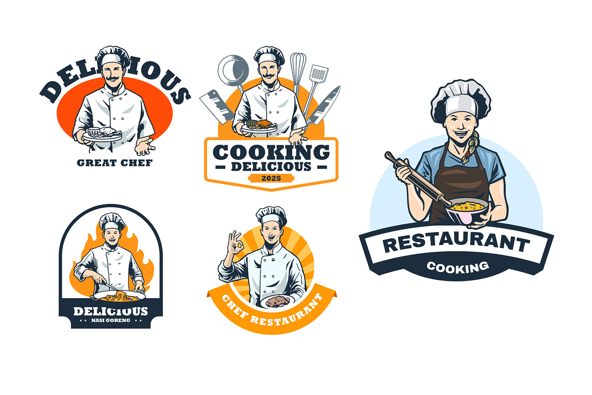Cooking and Chef BUNDLE, a Food Illustration by grindstudio (Photo 5 of 5)