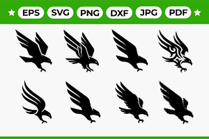 Eagle Silhouette Vector Dynamic, an Object Graphic by Artonix
