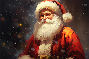 Jolly Cute Santa Claus. Generate Ai