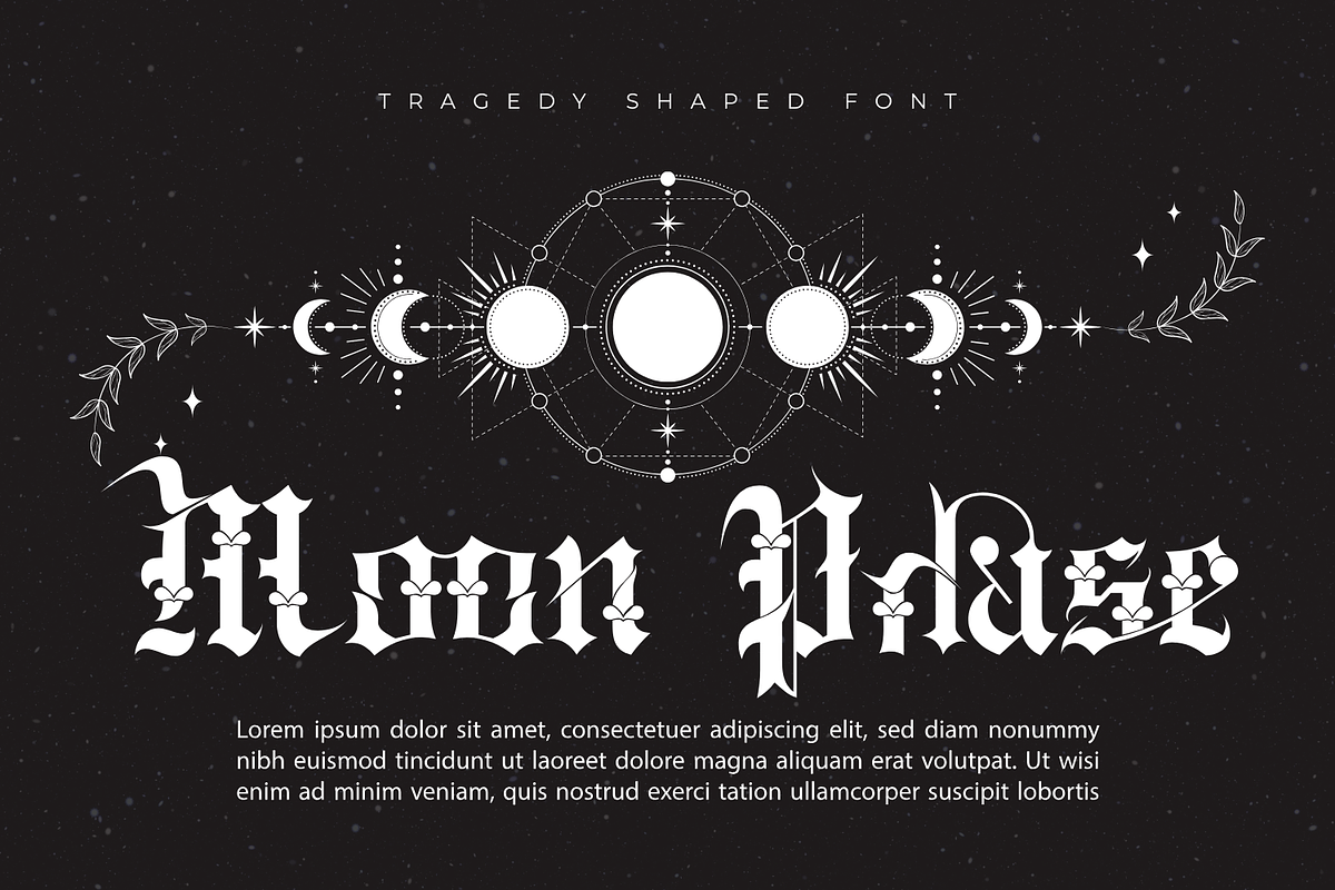 Tragedy Shaped | Blackletter Font, a Blackletter Font by 177Studio (Photo 5 of 8)
