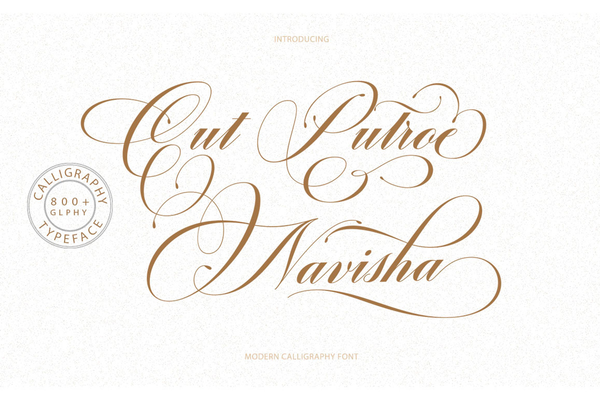 Cut Putroe Navisha, a Script Font by Typehill (Photo 1 of 15)