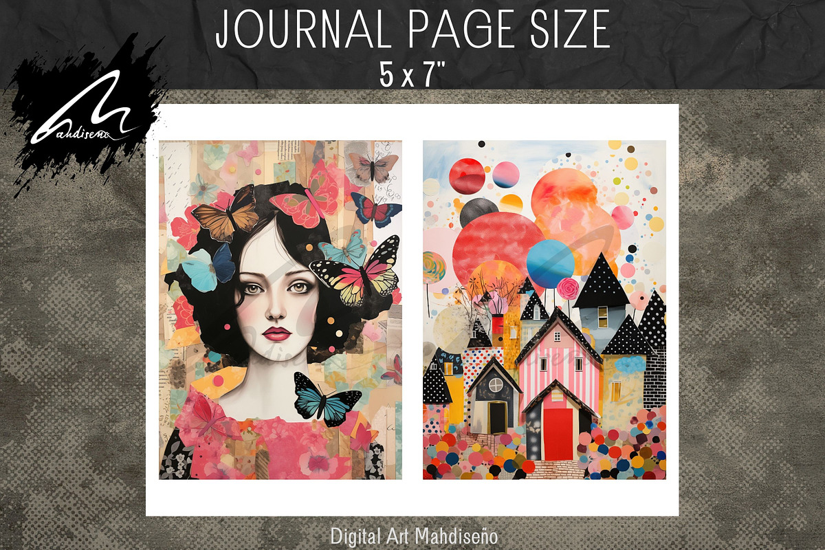Doodle Junk Journal Pages, Collage, a Decorative Illustration by Digital Art Mahdiseño (Photo 7 of 10)