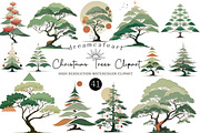 Christmas Trees PNG Bundle, an Illustration by DreamCafeArt (Thumbnail 1 of 6)