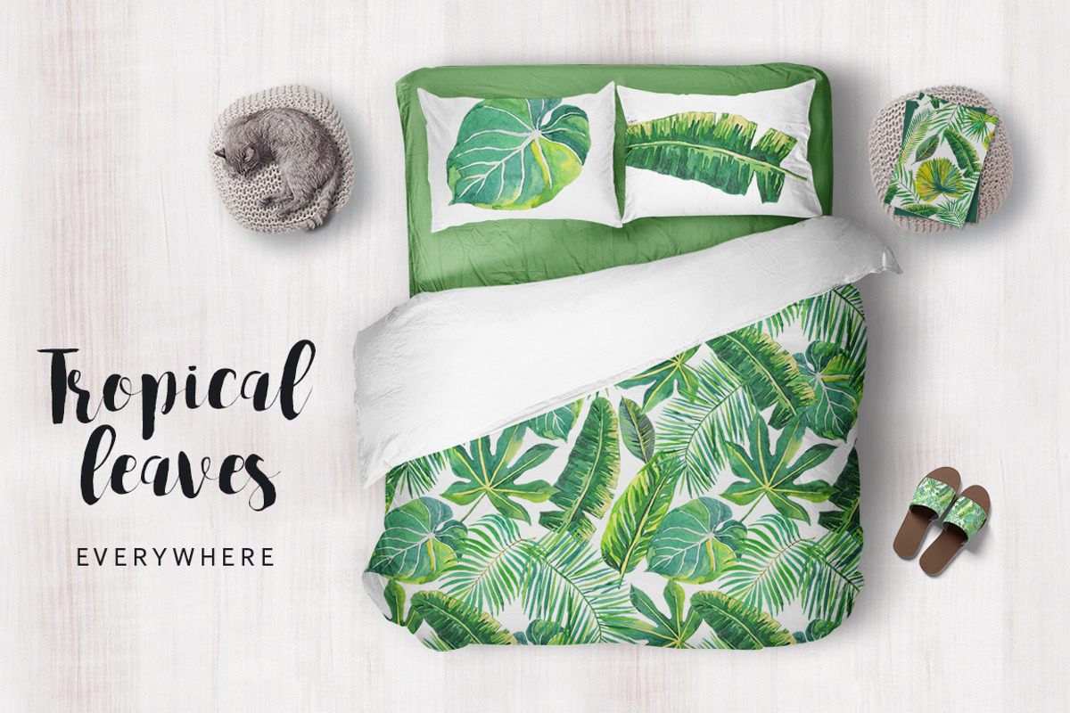 Tropical palm leaves, an Illustration by OJardin (Photo 2 of 8)