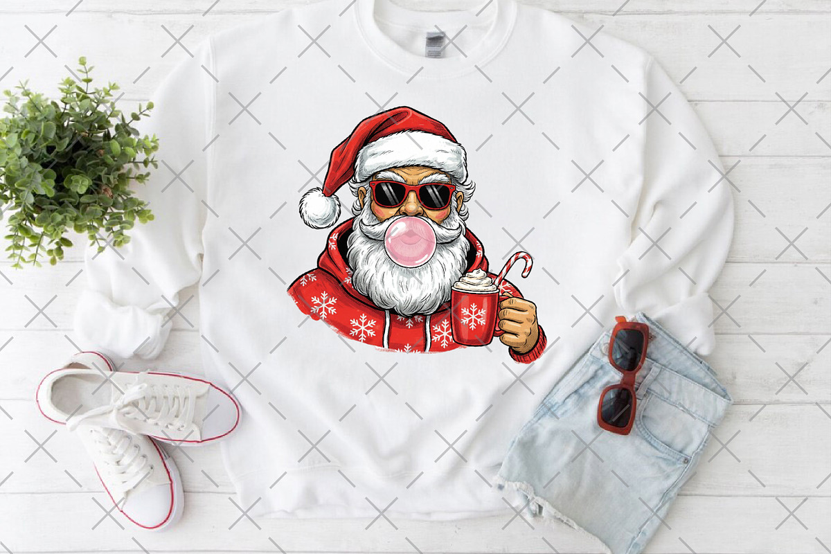 Cool Santa Xmas Art- Santa Christmas, an Illustration by Craft Nest (Photo 5 of 6)