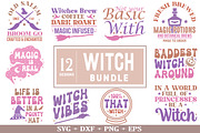 Witch Svg Design Bundle, a Seasonal Illustration by Libby Wishes (Thumbnail 1 of 3)
