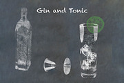 Classic Cocktail Chalkboard Sketches, an Object Illustration by karenfoleyphoto (Thumbnail 13 of 30)