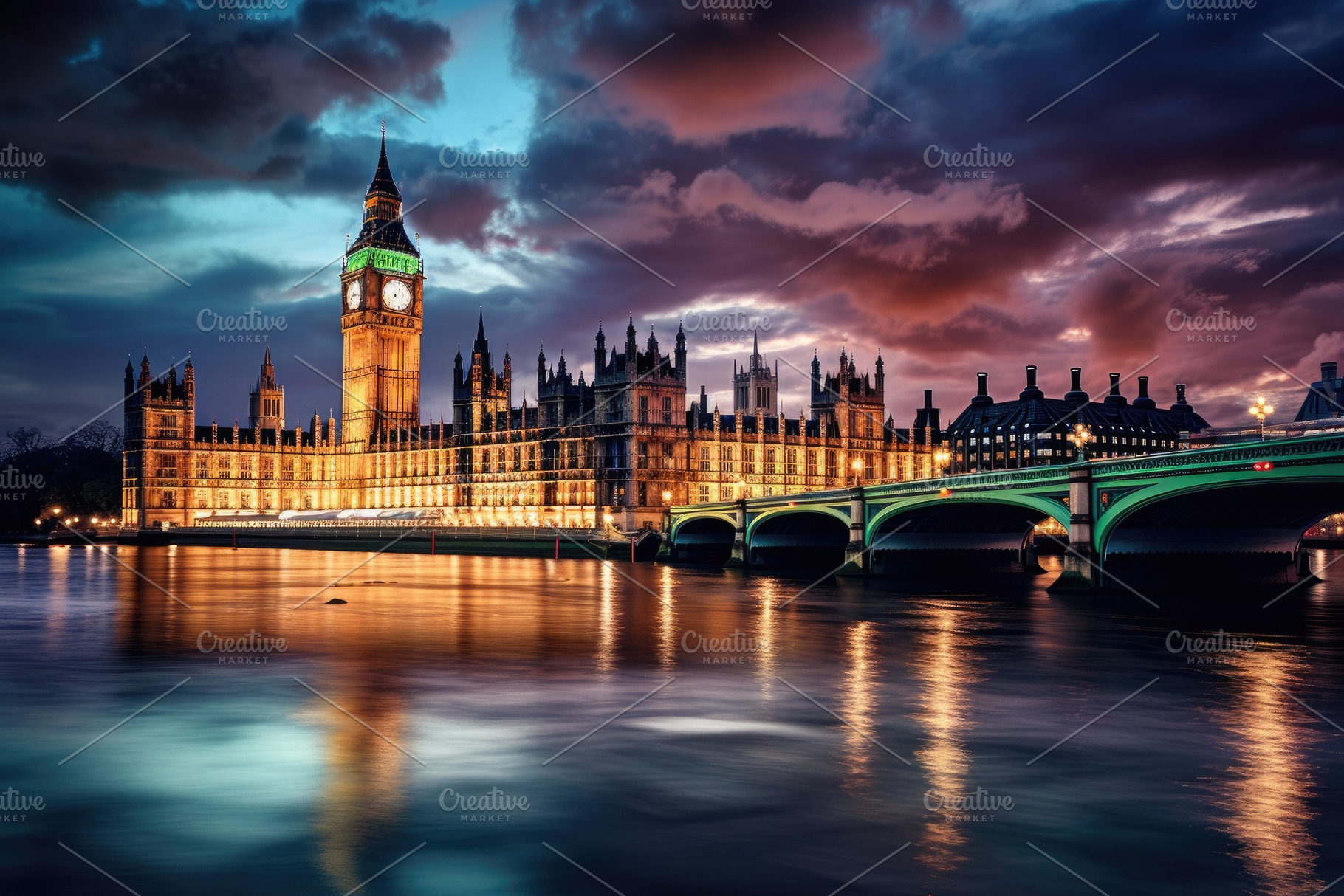Big Ben and Houses of Parliament at, a Photo by Iftikhar Alam