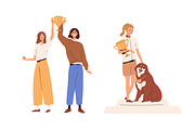 Winners with cups and awards set, a Person Illustration by Good Studio (Thumbnail 4 of 6)