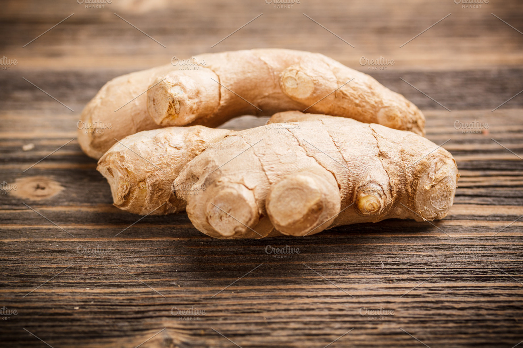 Ginger root containing food, fresh, and ginger