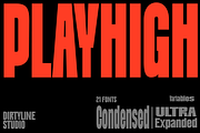 Dx Playhigh 21 Font + Variable, a Font by Dirtyline Studio (Thumbnail 1 of 20)