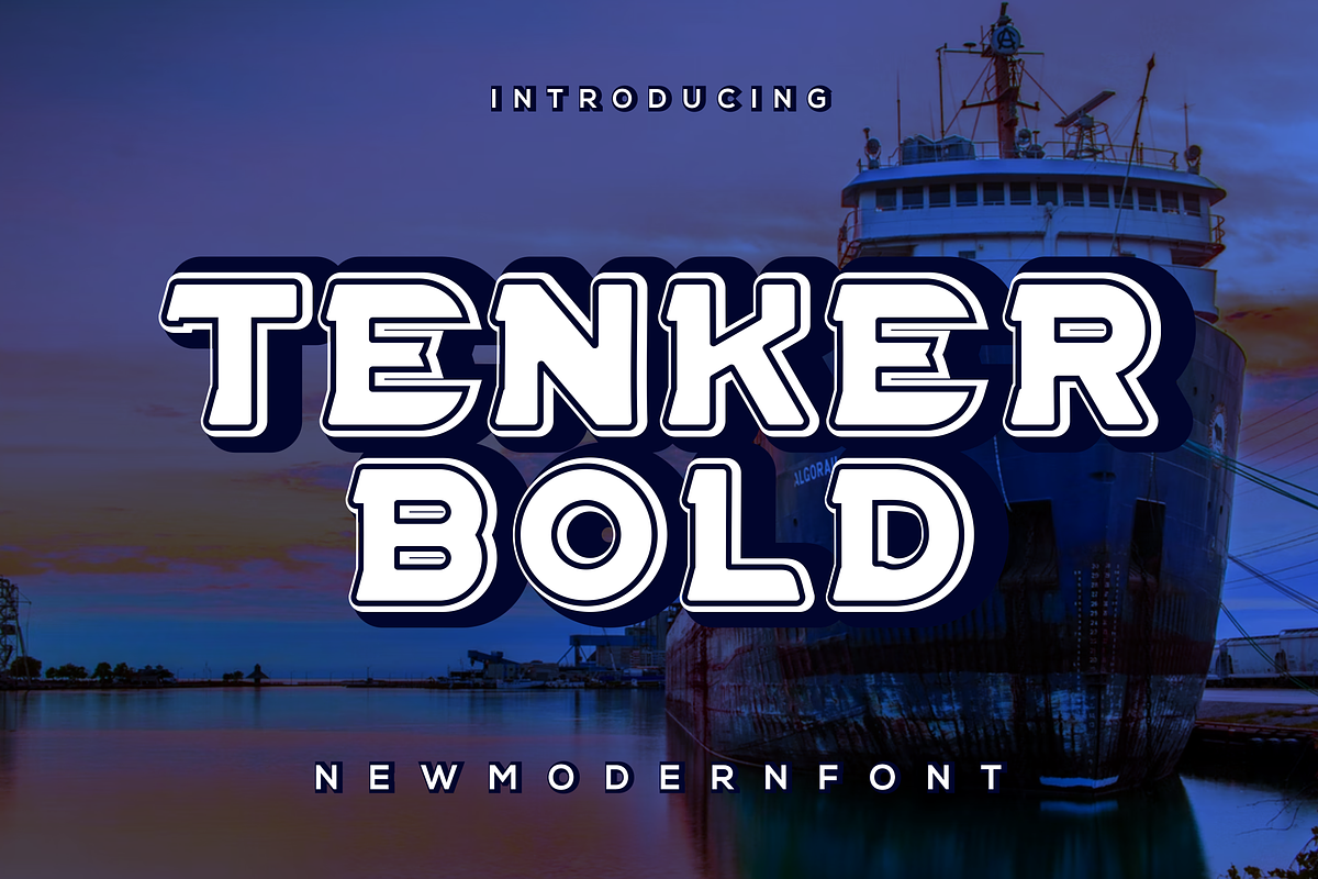 Tanker bold font, a Serif Font by VectorCraft (Photo 1 of 4)
