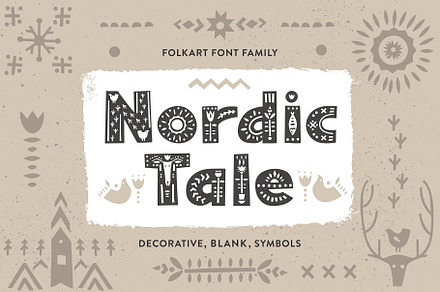 Nordic Tale - Folkart Font Family, a Symbol Font by Struvictory.art
