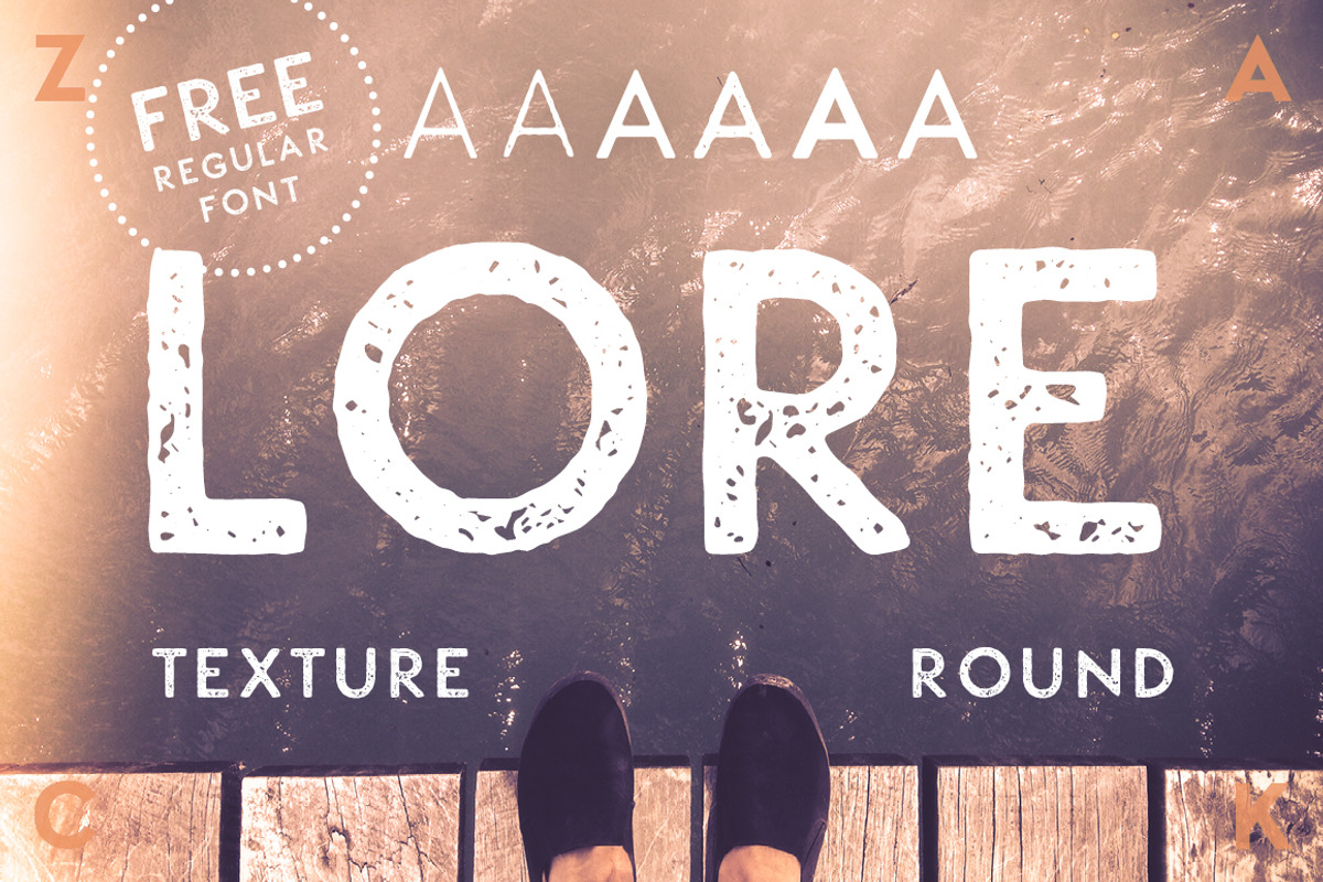 LORE TEXTURE -Geometric Capital Font