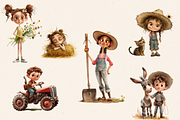 QUIRKY FARM ANIMALS CLIPART BUNDLE, an Animal Illustration by Daring Digies (Thumbnail 7 of 10)