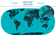 World Maps Collection, an Education Illustration by Illustrationsforteachers (Thumbnail 5 of 8)