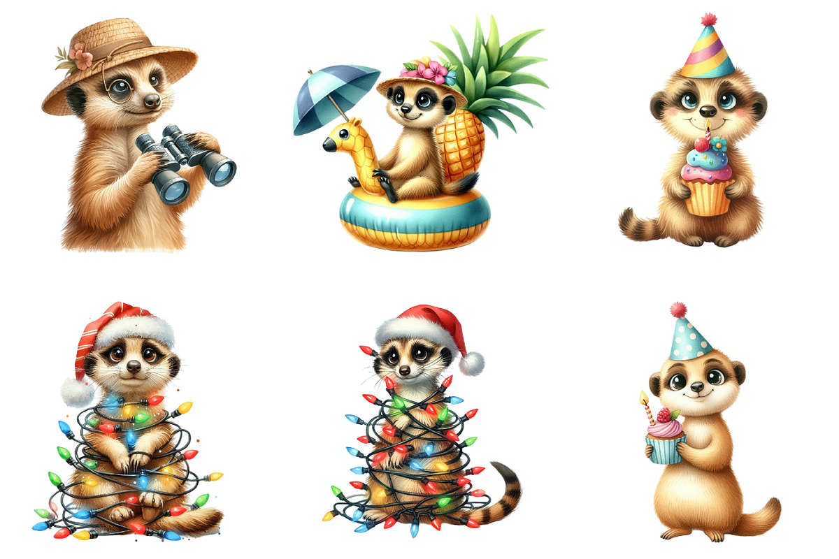 Cute Meerkat Sublimation, an Illustration by DreamArtGraphic (Photo 4 of 5)