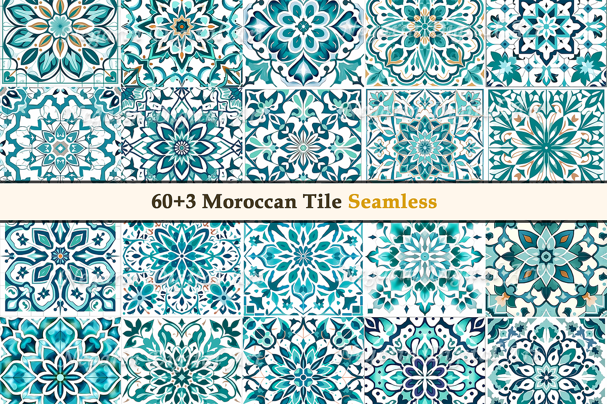 Moroccan Pattern Tile V2, a Pattern Graphic by Negarin Digital Art (Photo 3 of 8)