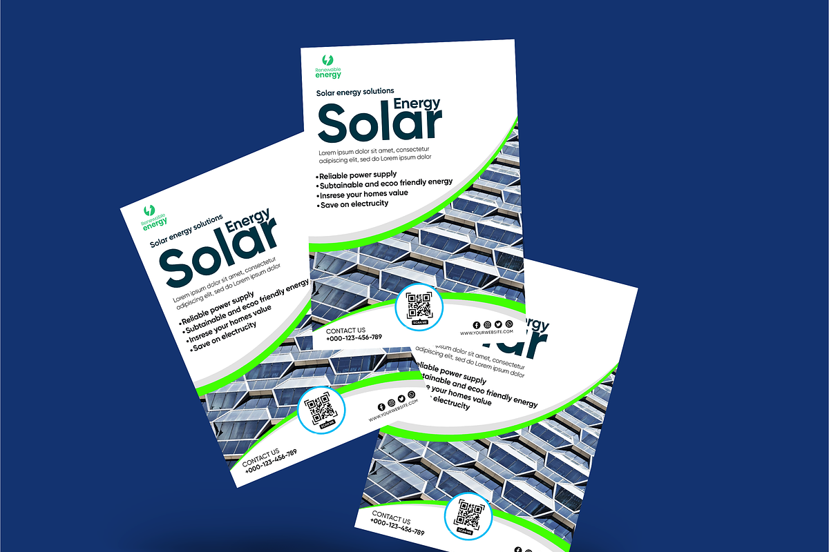 Modern Solar Energy Flyer Template, a Flyer Template by Soulfuldesignstudio (Photo 3 of 4)