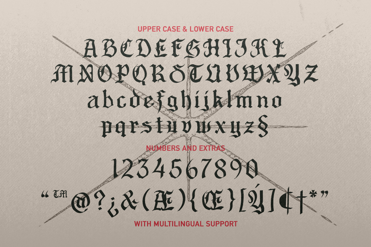 South Coven - Rough Blackletter, a Blackletter Font by Bale Type (Photo 9 of 9)