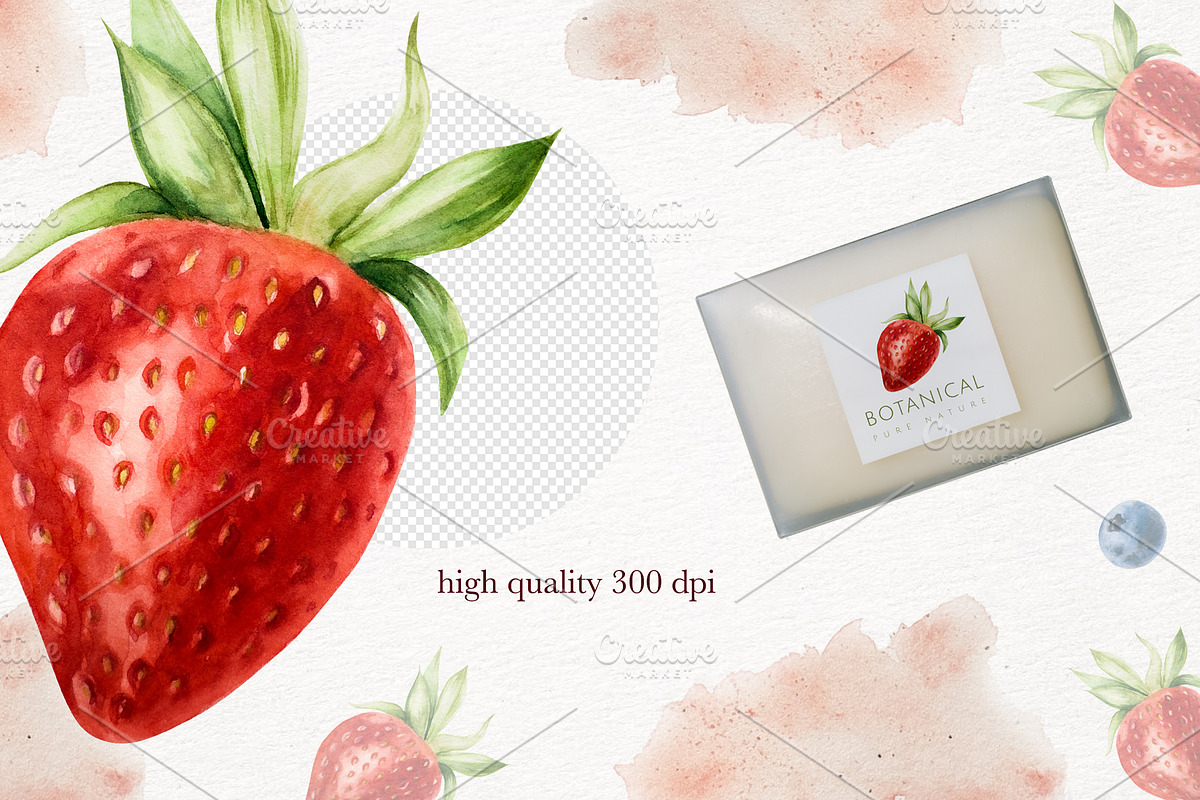 Ice cream watercolor collection, a Food Illustration by Navenzeles (Photo 4 of 12)