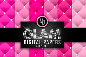 Glam Pink Tufted Backgrounds