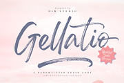 Gellatio - Chic Brush Font, a Script Font by din-studio.com (Thumbnail 1 of 16)