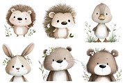 Watercolor Spring Woodland Animals, an Illustration by Designworld (Thumbnail 2 of 4)