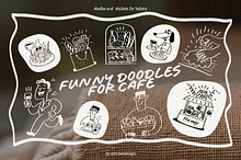 Handdrawn Cafe Stickers by  in Icons