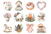Pink Coquette Woodland Animals Clipa, a Seasonal Illustration by Design Market (Thumbnail 3 of 5)