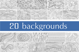 20 Abstract line art backgrounds