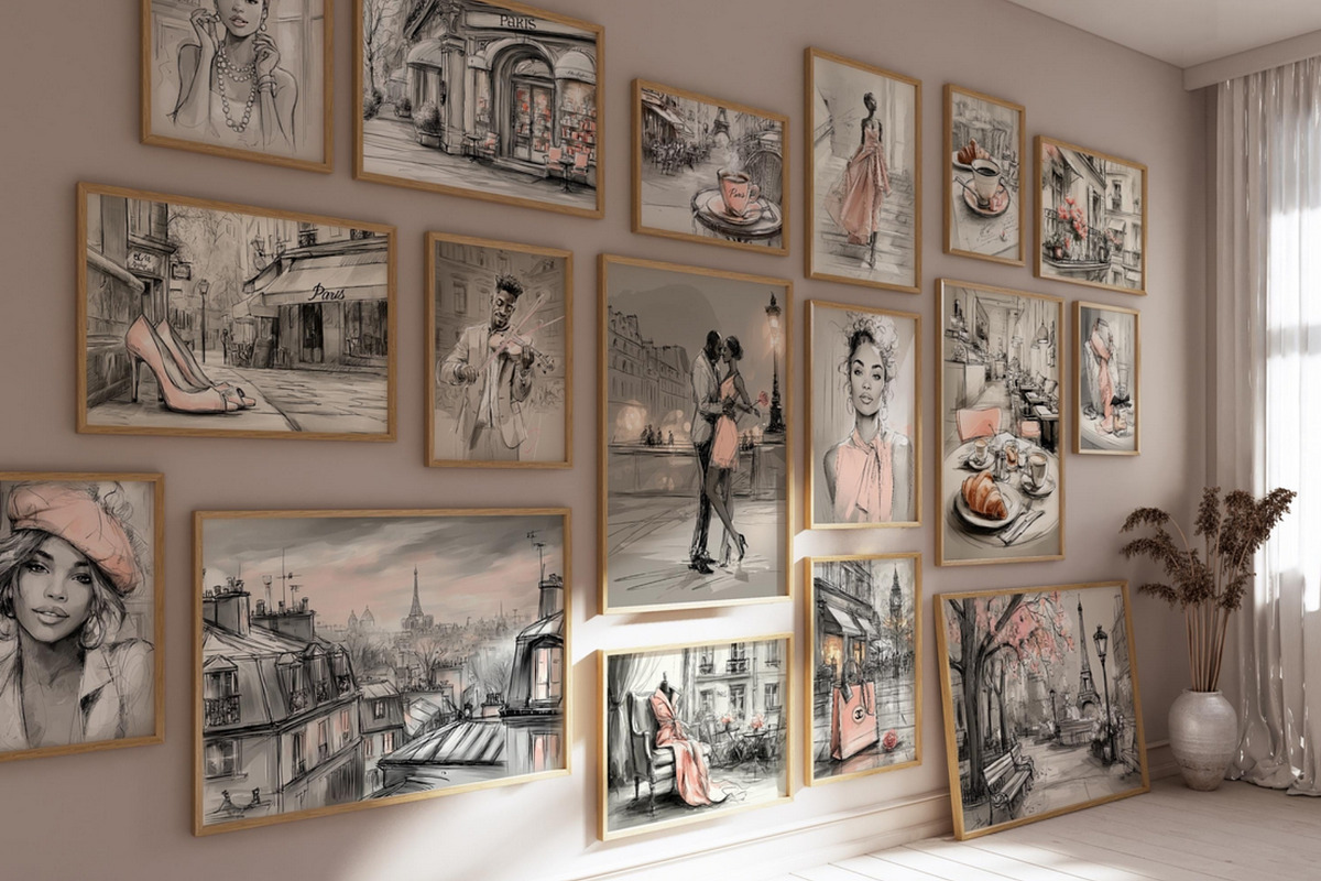 Paris Chic African American Wall Art, a Decorative Illustration by PrintablesByFranklyn (Photo 1 of 11)